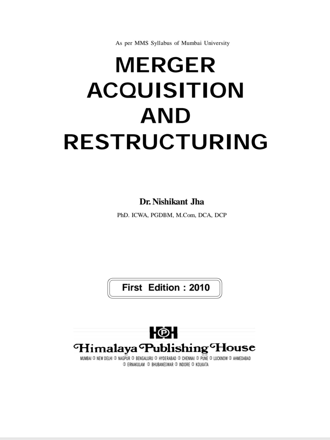 Various Forms of Restructuring